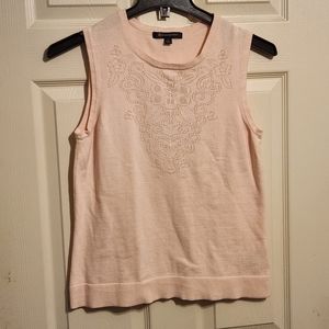 Brooks Brothers Sweater Women Large Pink Pullover Vest Tank Top Casual Preppy